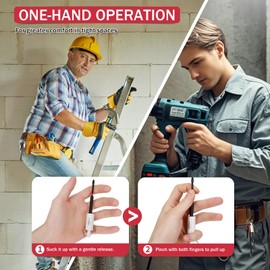 V2ine 5Pcs Strong Rare-Earth Magentic Bit Holder Keychain for 1/4 Hex Shank Bits（Bits not included）