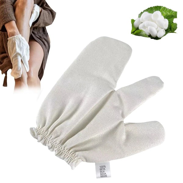 Unbranded 1pc Raw Silk Garshana Gloves Ayurvedic Massaging Mitts Raw