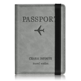 Toctax Passport Case, Passport Holder with RFID Blocker, Passport Holder for Men and Women, Travel Folder for Travel Documents, ID Bag Travel Documents, Credit Card Protective Cover, C-grey, Classic