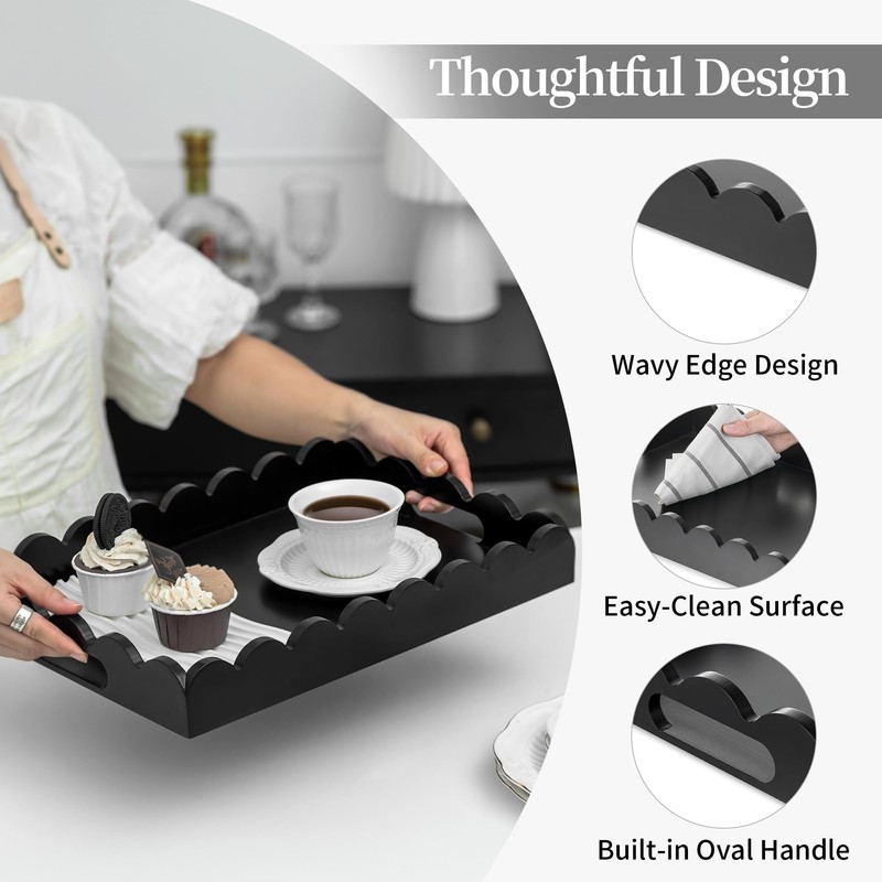 Hanobe Decorative Tray Coffee Table for Entryway Decor