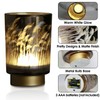 Eywamage Battery Operated Table Lamp with Remote, Pampas Cordless Glass