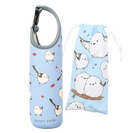 [kotori smile] Pet Bottle Cover, Fumidori, Parakeet, Shoddy Yellowtail, Colorful Parakeet, Kotori Smile Water Bottle, Plastic Bottle Case, Shimano Enaga Exclusive Mini Drawstring Bag, Shimano Enaga