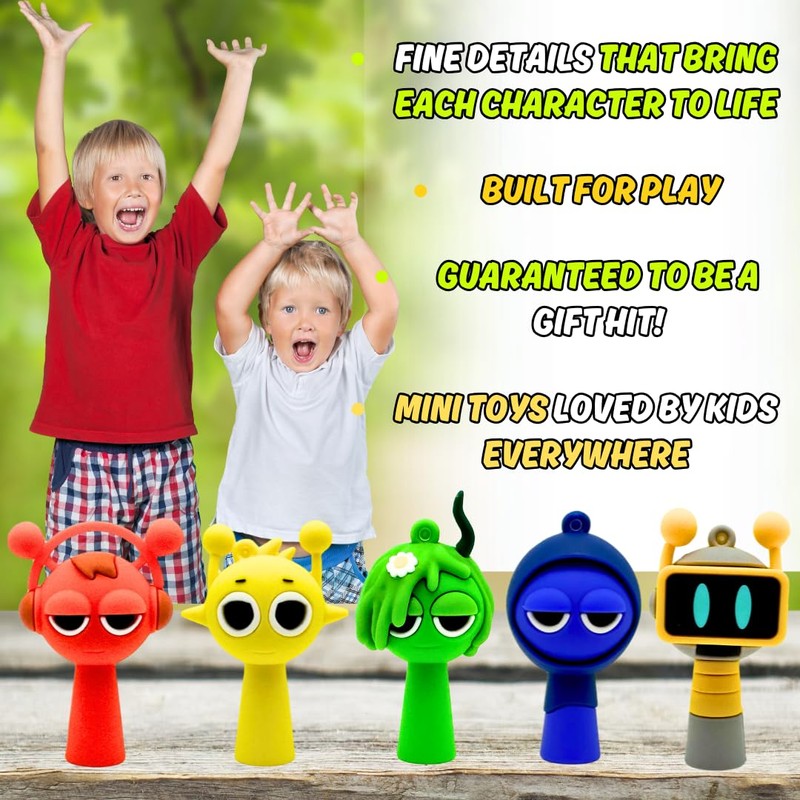 VbStar Sprunki Toy Figures Set – Sky, Wenda, Mr. Fun