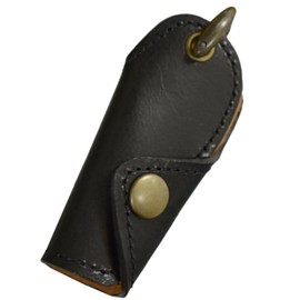 EndMark Key Case, Key Holder, Leather, Men's/Women's, 1 Piece, 2 Keys, Made in Japan, Features Metal Hardware - Casual blk