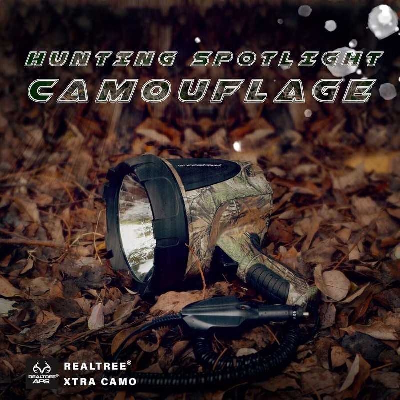 GOODSMANN Spotlight Camo Hunting Spot Lights 12 Volt Marine Spotlight