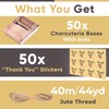 Leafiew 50 Pack Small Charcuterie Boxes with Clear Lids and