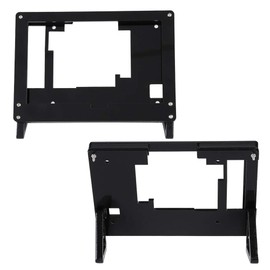 LCD Screen Case, Portable 5 Inch Acrylic Protective Case for Raspberry Pi Display Housing Shell, LCD Screen Case Protector Case with Stand for Raspberry Pi Black