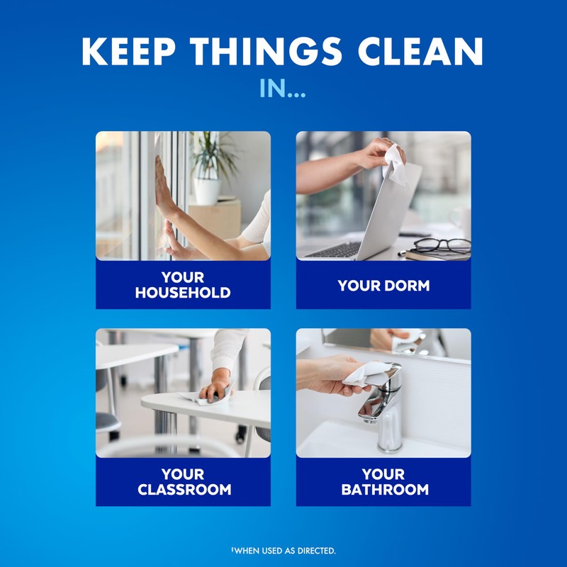 Lysol Disinfectant Wipes Multi-Surface Antibacterial Cleaning Wipes, Dorm Room Essentials