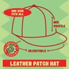 World's Okayest Land Surveyor - Leather Black Patch Engraved Trucker