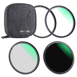 K&F Concept 62mm 3-Piece Magnetic Lens Filter Kit with MCUV, CPL and ND1000 HD Filters