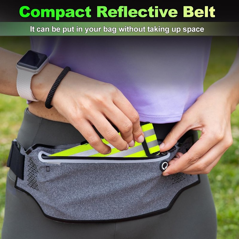 Reflective Running Gear, Reflective Sash Adjustable High Vis Running Vest