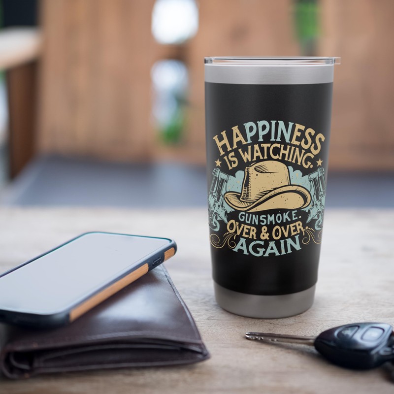 Happiness Is Watching Gunsmoke Over And Over Again Funny Stainless