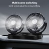 USB Car Fan,Double Head Car USB Fan | Silent Rotating