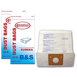 EnviroCare Replacement Vacuum Cleaner Dust Bags Designed to Fit Eureka Canisters Style B&S 6 Bags and 6 Filters