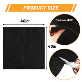 UNIFAMILY 40" x 40" Carbon Felt Welding Blanket Fireproof, Fire Retardant Blankets, Heat Resistant Fabric mat UP to 1800°F, Fire Resistant Mat for Soldering Welding Brazing Plumbing