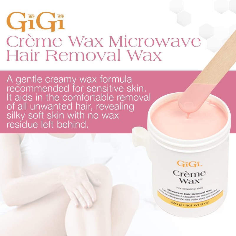 GiGi Crème Wax Microwave Hair Removal Wax for Face &