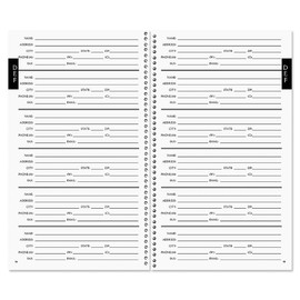 Embroidered Florals Lifetime Address Book -72 Page, Soft Cover Telephone Number and Address Keeper