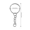 JAPCHET 300 PCS Metal Split Key Ring with Chain, 25mm