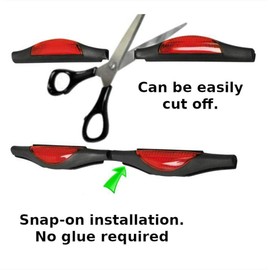 2×Car Door Protectors Bump Stop,Riloer Door Edge Guard Strip Dent Reflectors Clip On Car Rear Front Door Scratches Protection