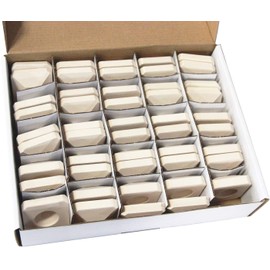 Hongso CRCB48 Ceramic Briquettes Grill Bricks Replacement for Lynx L27, L30, L30PSP, L36, L42, L54, L5430, L54PS, LBQ27, LBQ36 and Other Models, 48-Piece Barbecue Briquettes Gas Grill Stones