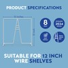 Neatly Made Tall White Wire Shelf Dividers for Closet Organization