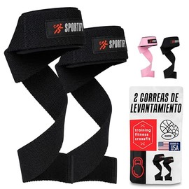 SPORTIFY 1 Par de Correas para Muñeca para Levantamiento de Pesa y Barra para Gym con Agarre Firme para Ejercicio Fitness Accesorios Gym Crossfit Pesa Rusa para Hombre Y Mujer Straps
