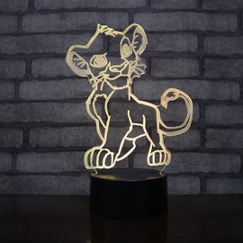 Wolostore Simba Children's LED Lamp Colour Changing USB Night Light and Decoration Help Sleep