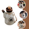 HANABASS Ceramic Soy Sauce Dispenser With Cork Top Stopper Traditional