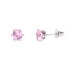 JotCa White Gold Cubic Zirconia Stud Earrings Hypoallergenic Stainless Steel
