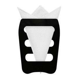 Mantieqingway White Pocket Square Holder for Men Solid Color Pocket Squares Handkerchiefs for Men Formal Wedding Church