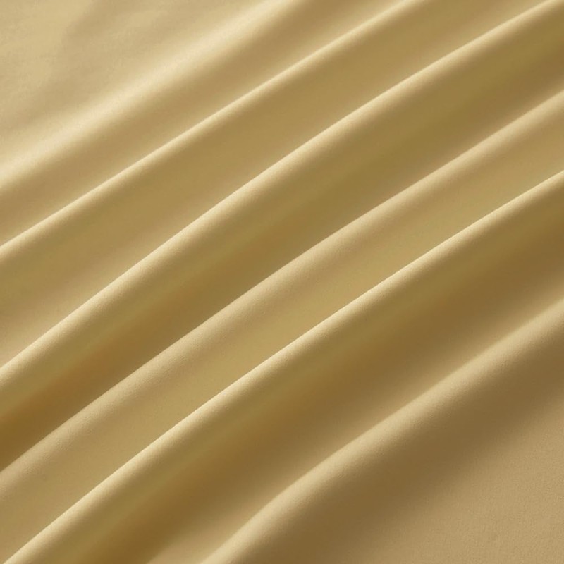 2 Pack Pillow Cases King, Soft Microfiber Pillowcases Gold Pillow