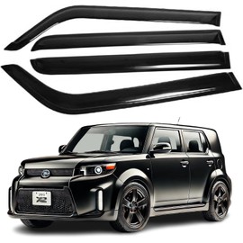 Fits for Toyota Scion xB 2008 2009 2010 2011 2012 2013 2014 2015 Acrylic 2 mm Thickened Safe Smoke Window Visor Set - Sun, Rain, and Vent Protection, 4-Pieces Tape-On Window Deflector Guard Kit