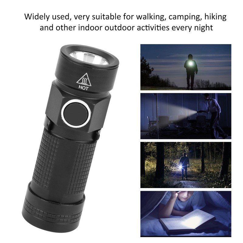Portable Mini Pocket LED USB Flashlight Waterproof White Light Ultra