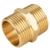 YRAKOZIN Pack of 2 Brass Double Nipples - 1 1/4