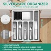 49-Piece Silverware Set with Organizer, Stainless Steel Flatware Utensils Set