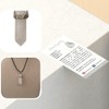 VIE VIE Double Point Pencil Pendant, Black String (Clear Quartz)