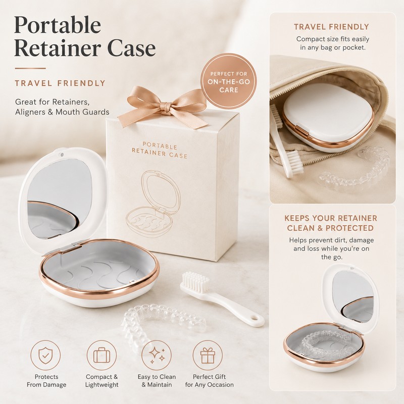 Portable Retainer Case for Aligners – Slim ABS Mouth Guard