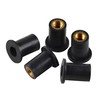 25 Pcs M5 Rubber Well Nuts, Black Rubber Well Nuts