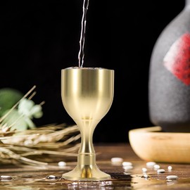 PRETYZOOM Big Gold Altar Chalice Communion Cups Golden Goblet for Church Brass Wine Glasses Ritual Holy Chalice for First Communion Decoration, 5.50X3.00X3.00CM, 0814KBR37LEJ28FII106AKJF