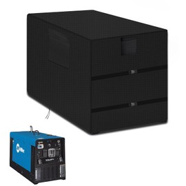 Engine Driven Welder Cover - Heavy Duty 600D Waterproof Oxford Welder Cover, Universal for Most 230/265/325 Series, Windproof Buckle Design, All-Weather Protection with Side Pocket(43"D x 22"W x 37"H)