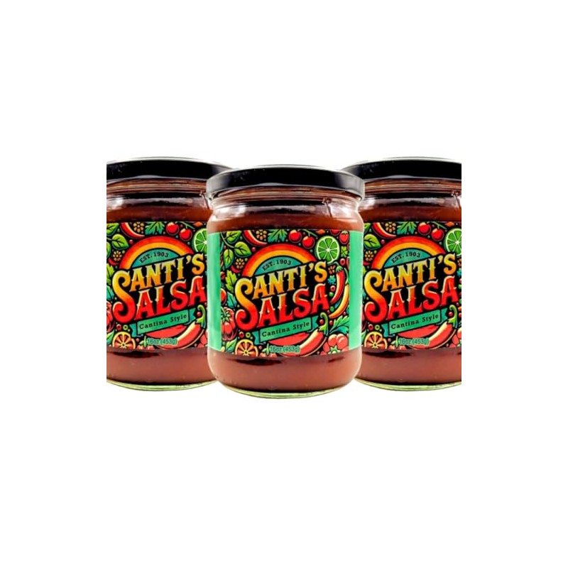 Santi's Salsa Cantina Style, 16oz (3 Jars)