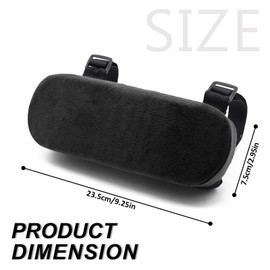 2 Pieces Arm Rest for Car Dustproof Side Zipper Car Seat Armrest Cushion Pads Soft Anti-Scratch Seat Armrest Protector Armrest Cover for Office Cars SUV (Black)