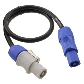 CablesOnline, 2ft. 16AWG Stage Lighting Fixture PowerCon-Compatible Power-Through Jumper Cable, PC-KA602