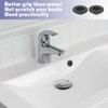2PCS Black Overflow Ring,Sink Overflow Cover,Bath Overflow Cover Replacement Round