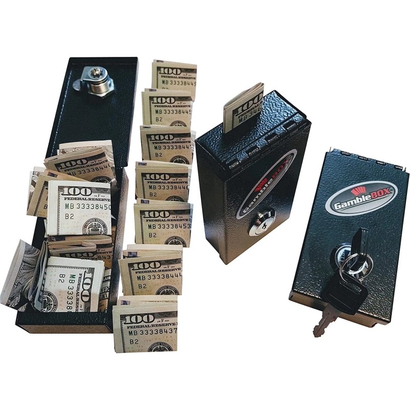 gamblebox Original USA Red Velvet GambleBox Lock Box Cash Drop