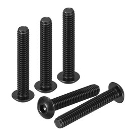 DTGN #8-32x1 Button Head Socket Cap Screws - 30Pack - Good for Road Bicycle, Mountain Bike, Auto, Motorcycle - 304 Stainless Steel Black Oxide - Hex Socket Drive Fasteners