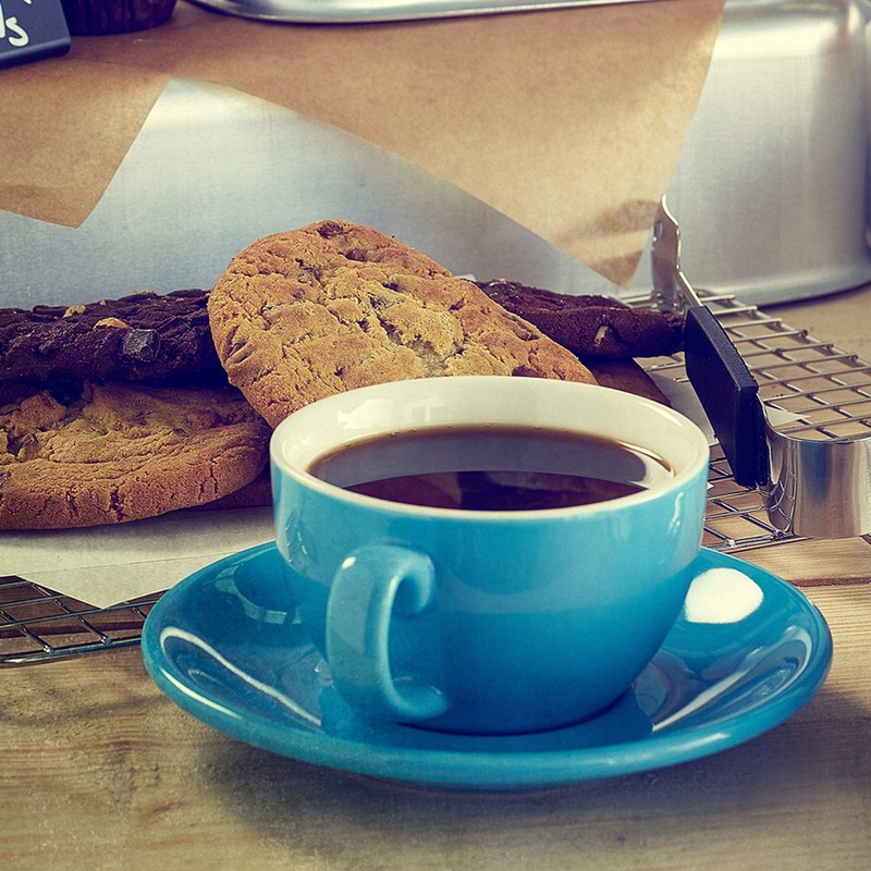 Genware Bowl Shaped Cup Blue 8.75oz/250ml, Single