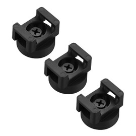 Pack of 3 Magnetic Cable Clips Cable Management Clips Screw Base Cable Holders Cable Clips Holder Magnetic Mounting Fixings Base Holder for Car, Office and Home, Black