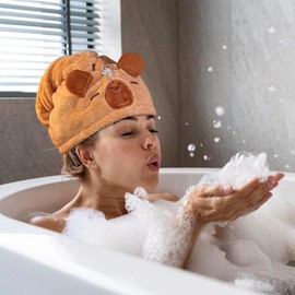 Towel for Hair,Capybara Towel Wrap - Soft Headwear Hat Cute for Girl Women Bath Shower Spa Home Thick Long Curly Wet