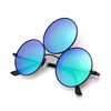 Trippy Lights Third Eye Sunglasses TURQUOISE CYAN Polarized Mirrored Reflective